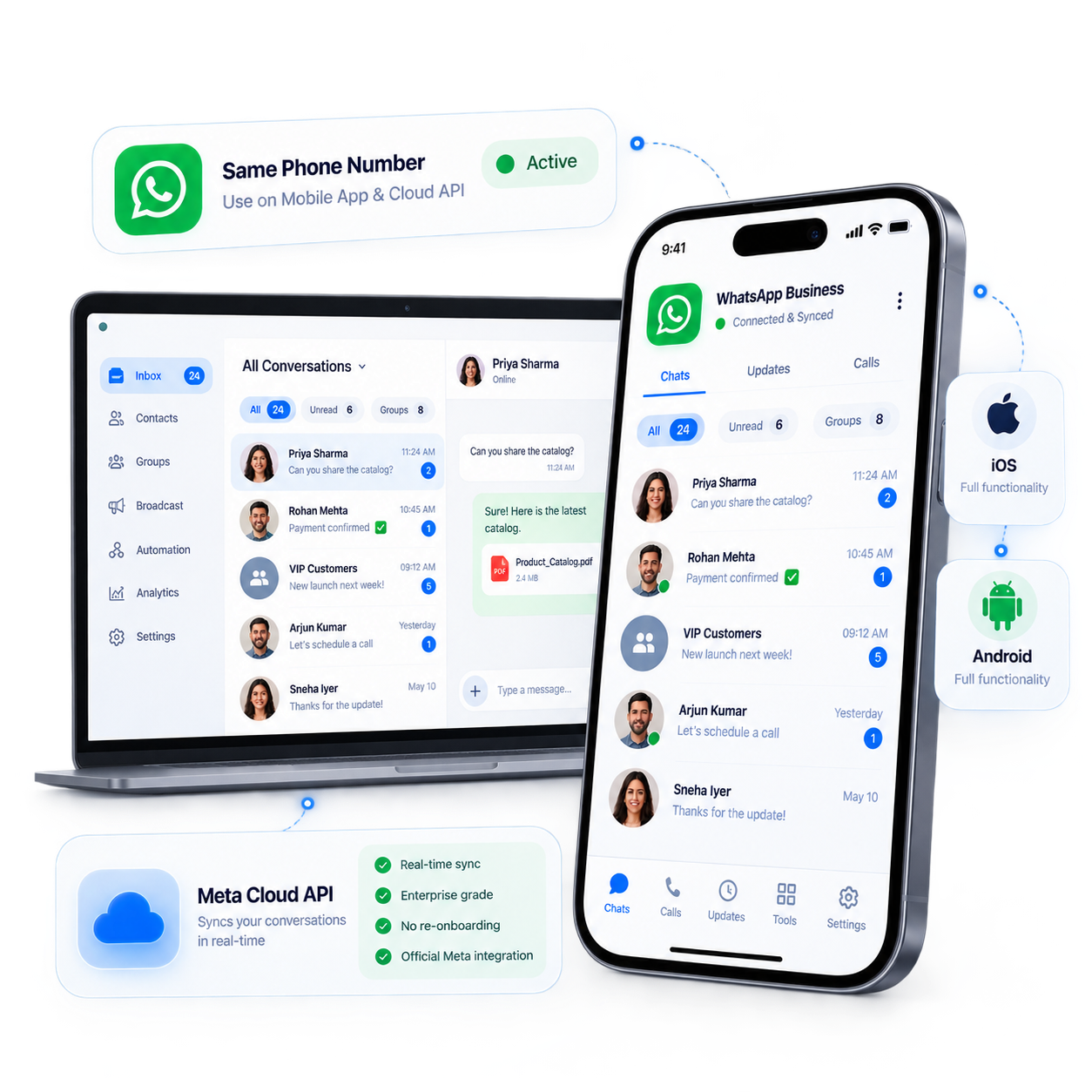 Run Mobile App & Cloud API on the Same Number